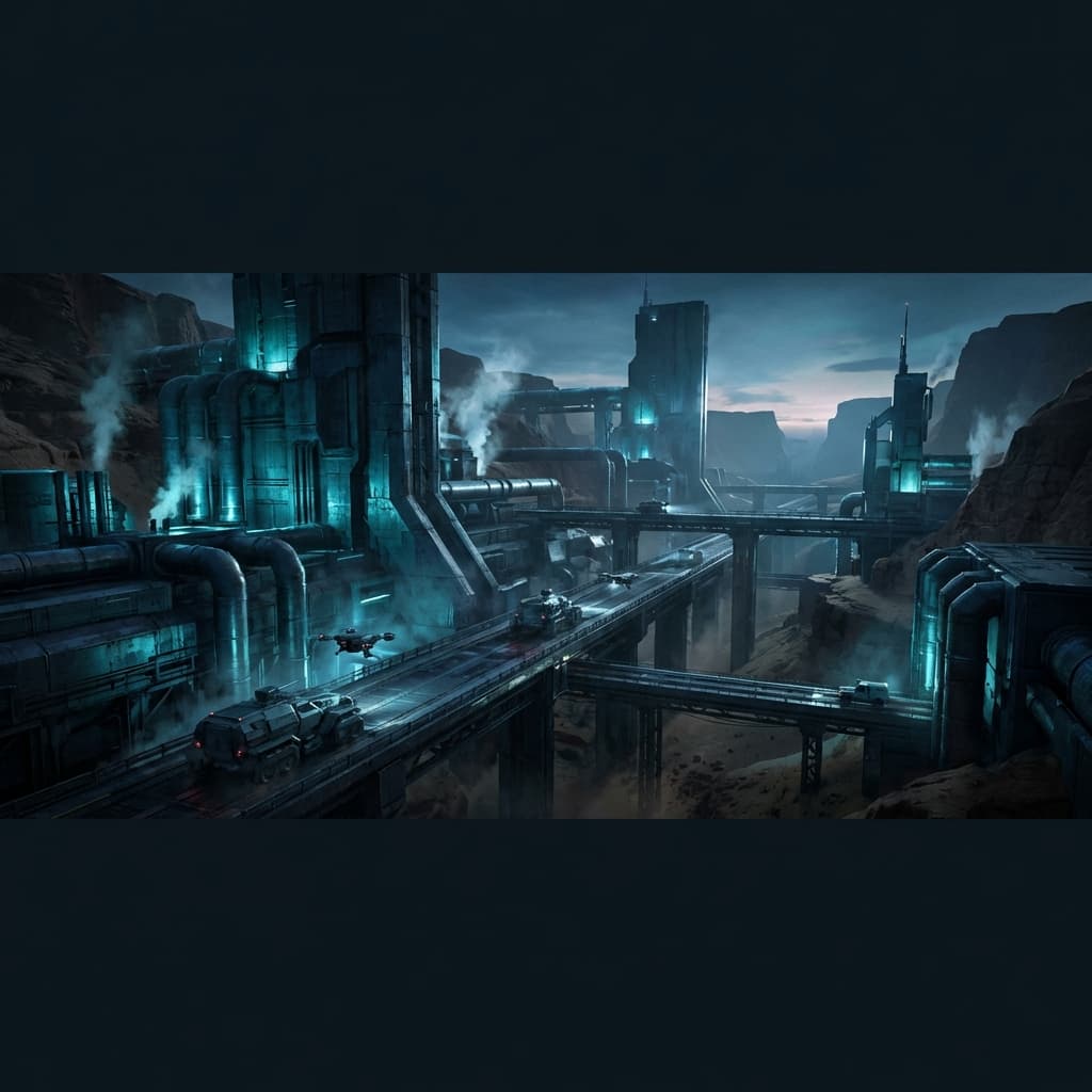 Endfield Calculator Industrial Background