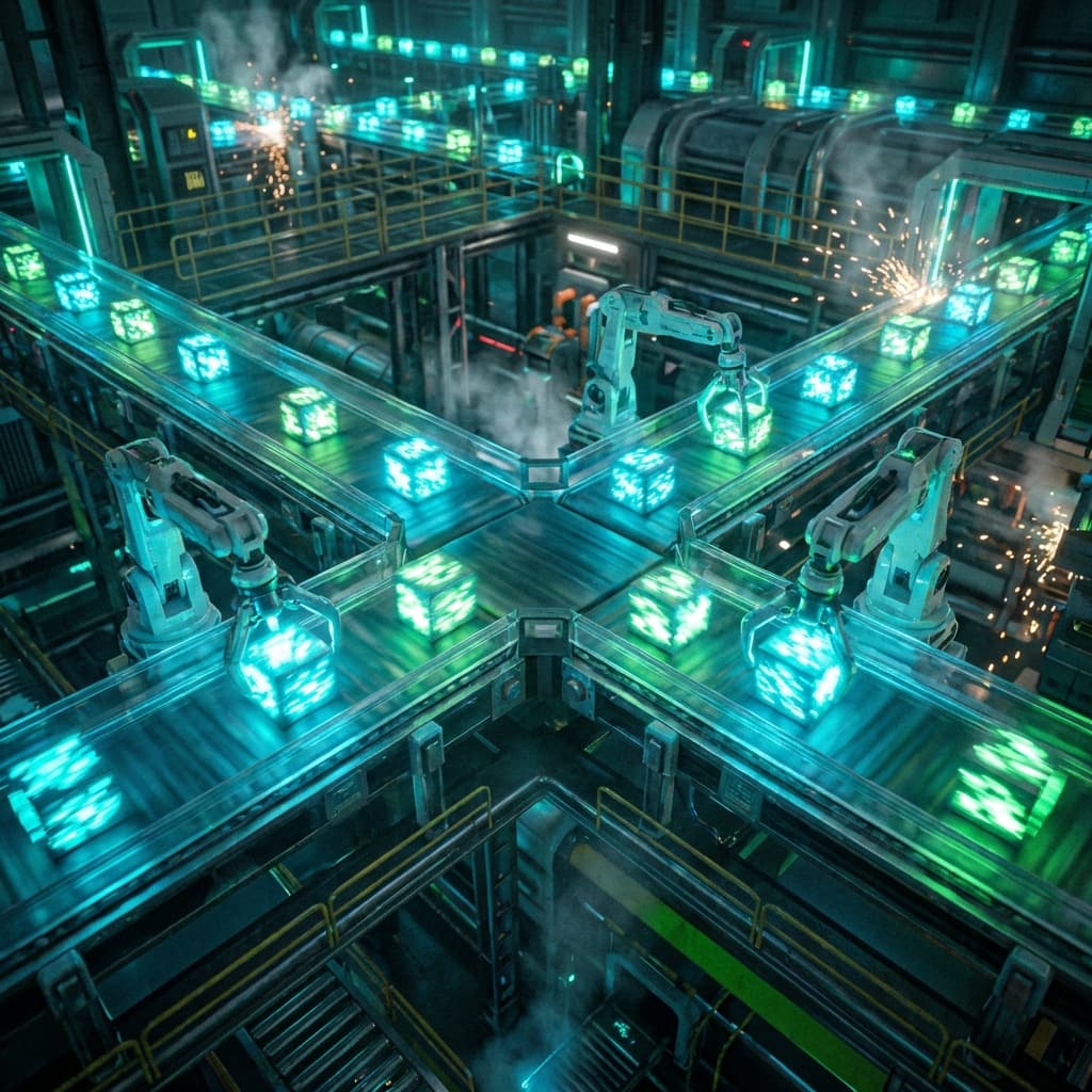 Supply chain optimization graph showing bottleneck detection in Arknights Endfield production